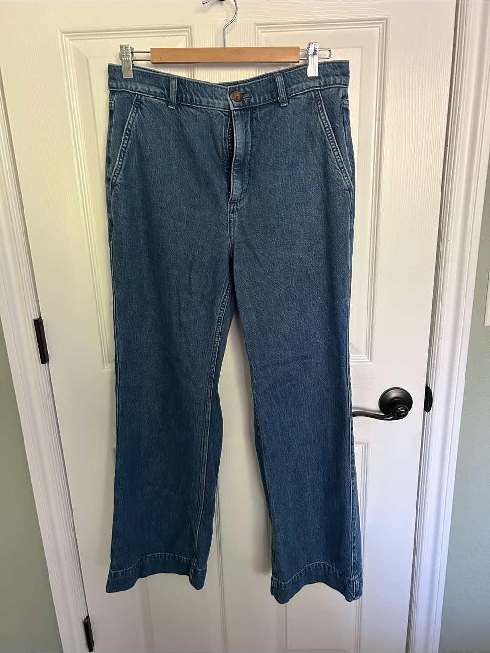 J. Crew Blue Wide Legged Jeans